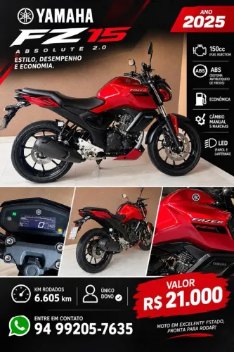 Yamaha Fazer Fz15 150 Connected Flex 2025
