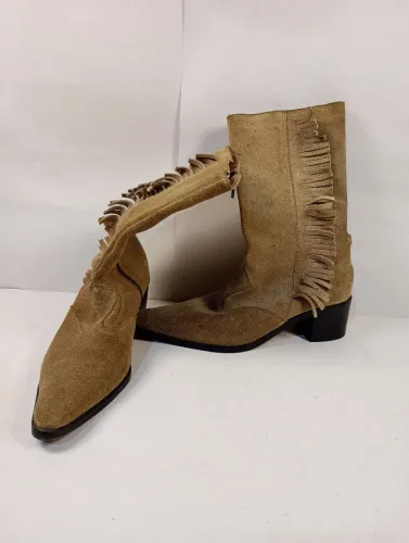 Bota Country Artesanal em Couro - Tam. 39/40 - Feita à Mão