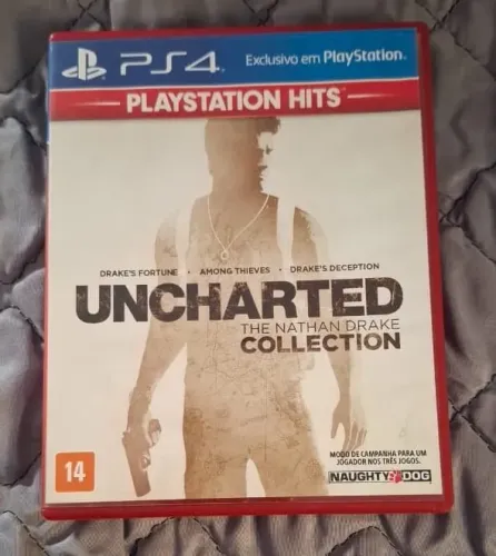 Uncharted Collection (1, 2 e 3) + Uncharted 4 - PS4 (Mídia Física)