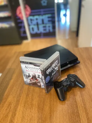 Ps3 slim com 2 Jogos - Loja Game House - Oferecemos Garantia