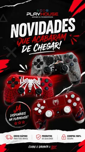Controle PS4 PC TV personalizados diversos