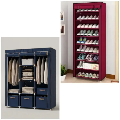 Combo! Guarda Casal + Sapateira organizadora cabe 27 pares - Combo Promocional 