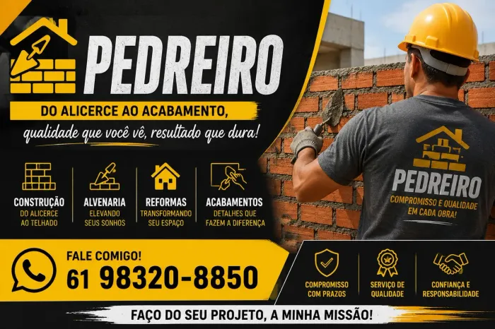 Pedreiro disponível