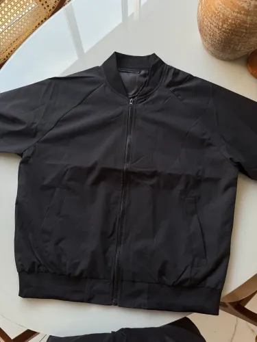 Jaqueta Bomber Preta Slim Premium - Nova (P)