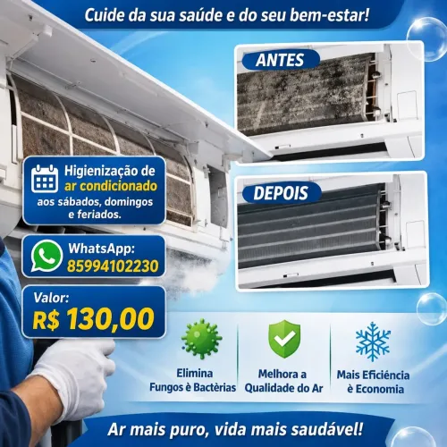 Higienização de ar condicionado