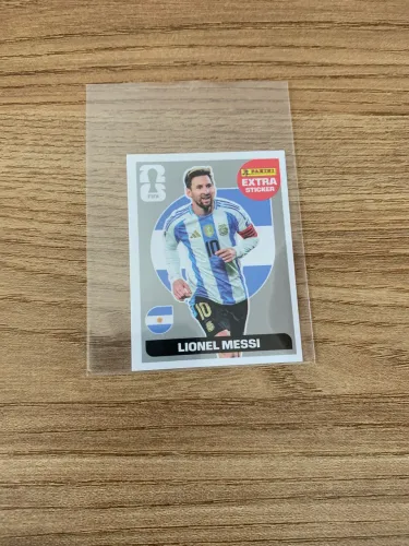 Figurinha Extra Sticker Prateada-Lionel Messi Panini