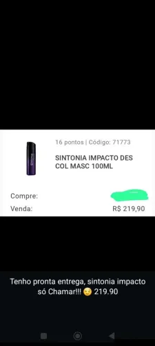 Vendo perfume da natura