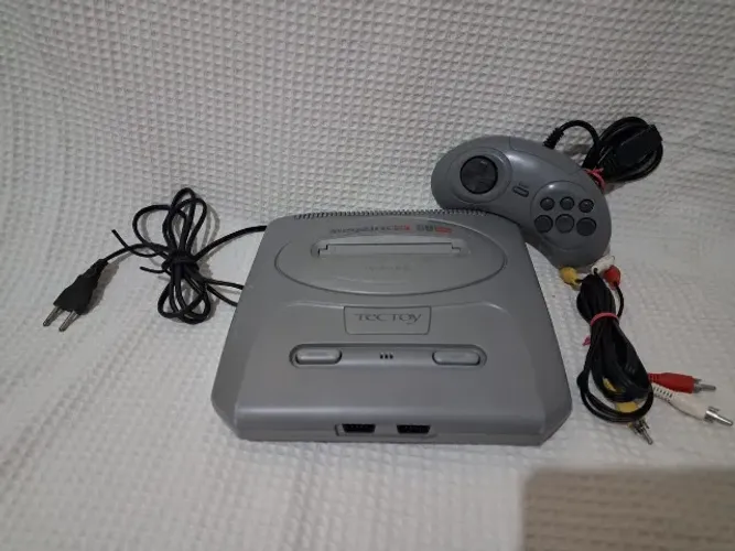 mega drive 3 cinza 60 jogos na memória