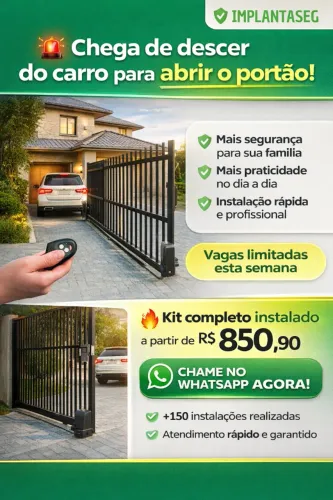 Portão Eletrônico Instalado Completo | Motor + Instalação | A partir de R$ 850