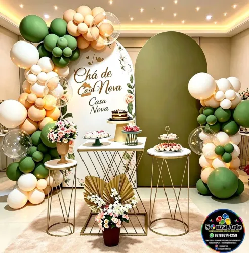 Decoração de festa chá de casa nova e cozinha