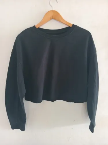 blusa moleton Zara M modelo curto/ manga longa