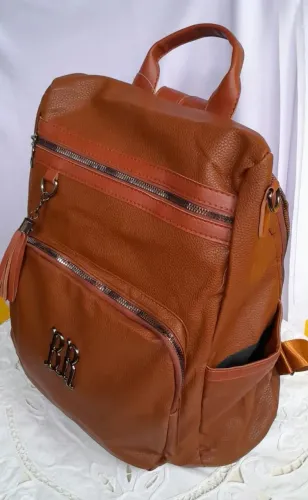 Mochila feminina grande marrom