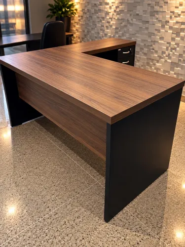 MESA DE ESCRITORIO EM L COM GAVETAS LOJA IKONOFFICE 
