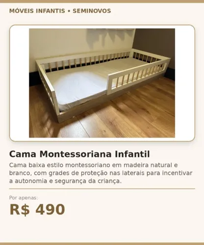 Cama Montessoriana Infantil