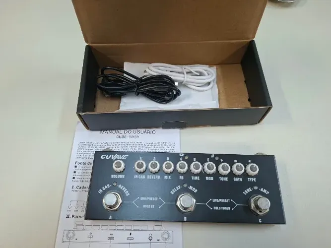 Cuvave Cube Baby Pedaleira Digital Portátil - Multi-efeitos com Distorção para Guitarra