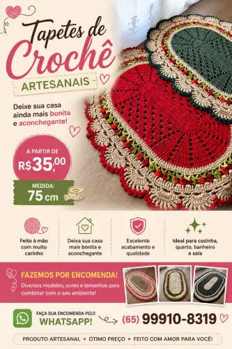 Tapetes de Crochê Artesanais