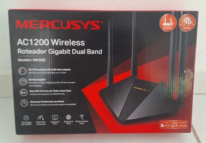 Roteador Wifi5 Mercusys AC1200 R$ 90,00