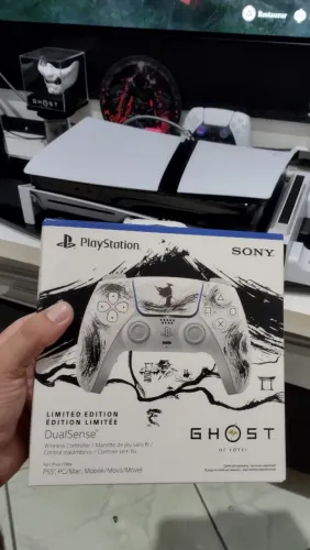 Controle De PS5 Edição Limitada Do Ghost of Yotei Lacrado Com Nota Fiscal e Garantia