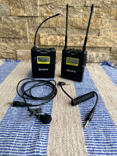 Microfone sem fio lapela Sony UTXB03 e URXP03
