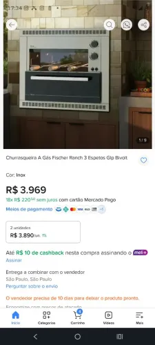 Churrasqueira a gás fisher