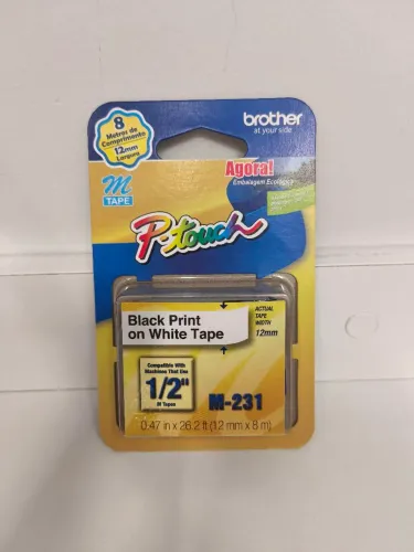 Fita Brother Original M-231 12mm x 8m Nova Lacrada | Pronta Entrega
