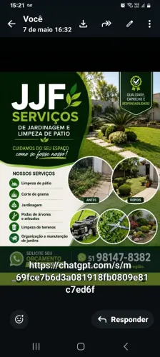 Jardinagem e limpeza de patio