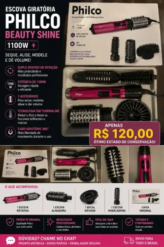 Escova giratória Philco Beauty Shine