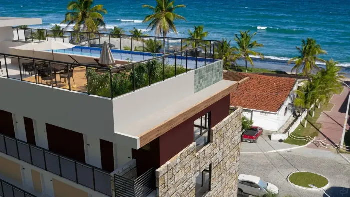 PORTO DE GALINHAS - Flat 32 m² com lazer completo e frente mar