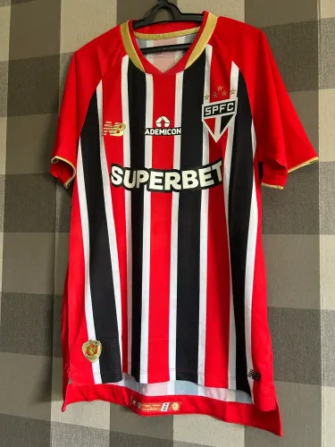 camisa são paulo fc original new balance m jogador
