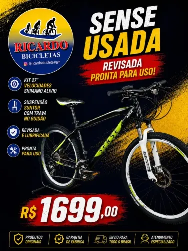 Bicicleta Sense aro 29 usada 27v Shimano alivio