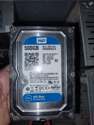 VENDO URGENTE HD USADO FUNCIONANDO PERFEITAMENTE DE 500 GB JÁ FORMATADO OK.