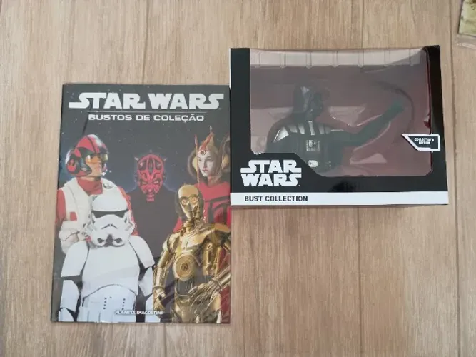 Colecão Busto Star Wars - 03 Unidades - Darth Vader, Scout Trooper e Piloto AT AT