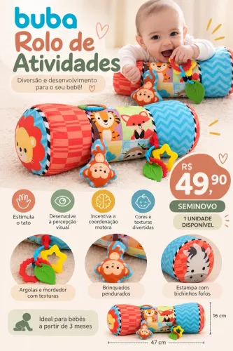 Almofada Rolinho de Atividades - Buba