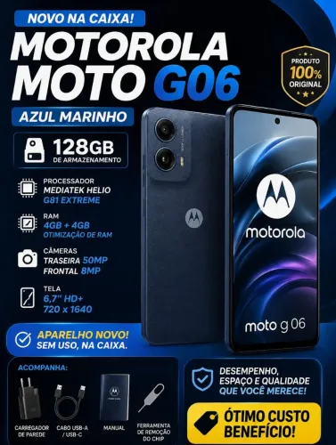 ? VENDO MOTOROLA MOTO G06 - NOVO NA CAIXA!