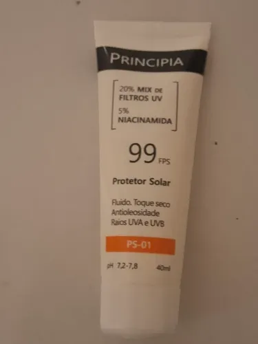 O Protetor Solar Facial Principia PS-01 FPS 99 (40ml) - Lacrado.<br>