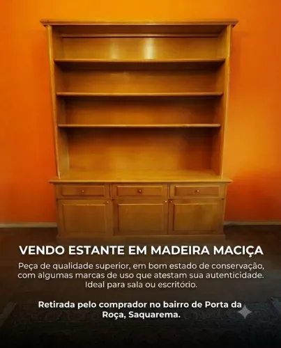 Vendo estante , ideal para região de praia , madeira boa .