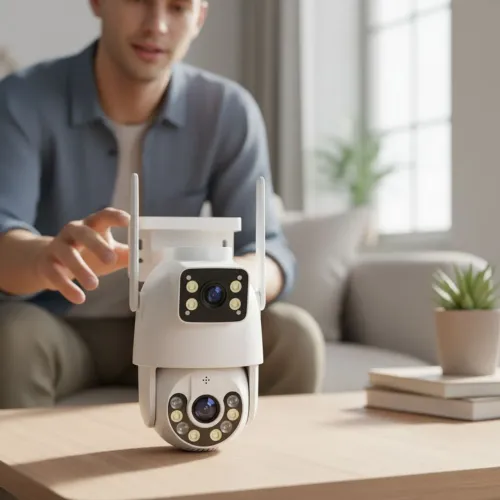 Câmera de segurança inteligente - monitoramento remoto wi-fi