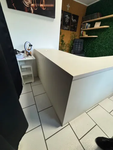 Mesa pra escritório MDF em L 2,40x1,40m
