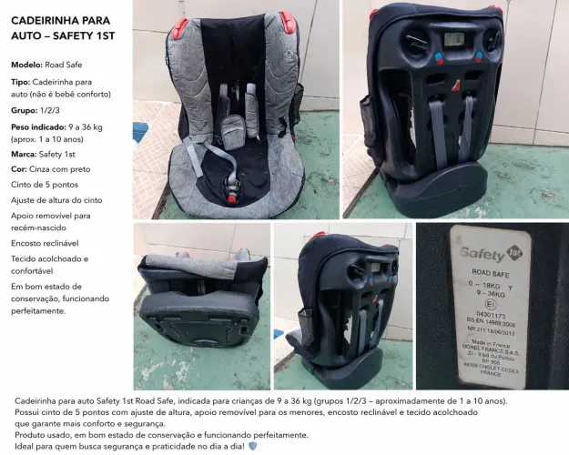 Cadeirinha para Auto Safety 1st Roda Safety - 9 a 36 kg