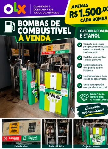 Bombas para posto de combustível em bom estado