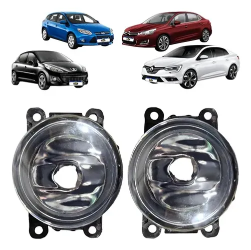 Par Farol De Milha 307 207 C4 Logan Megane Focus 2006 A 2013 Cristal