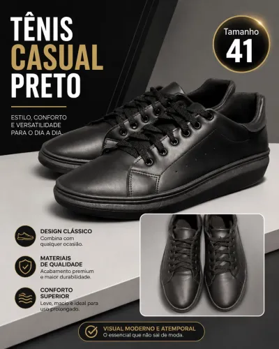 VENDO TÊNIS CASUAL EM COURO
