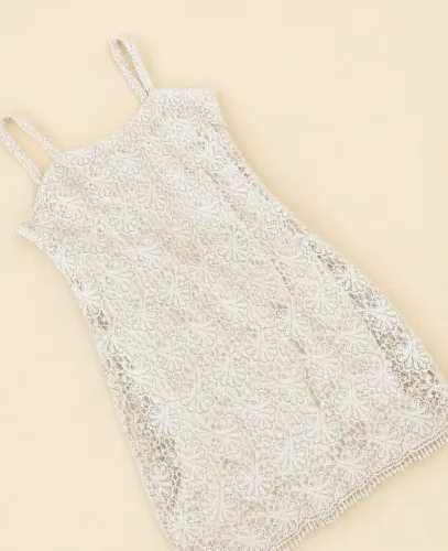 VESTIDO TUBINHO BRANCO RENDADO