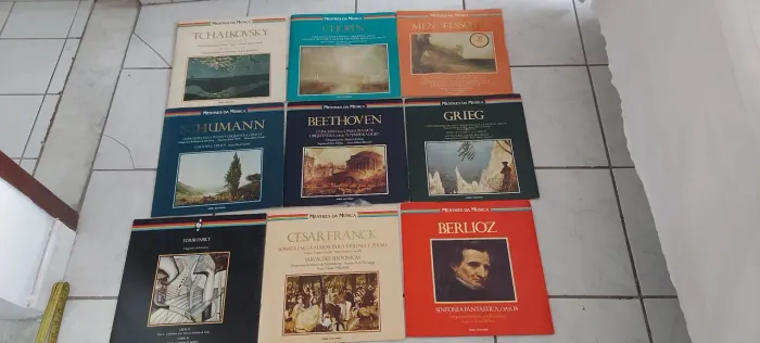 Kit com 9 LzpS Coleção Mestres da Música Abril Cultura impecáveis.