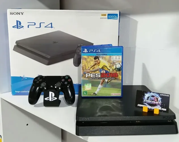 PS4 SLIM 500GB. Garantia 3 meses e pasta térmica renovada aqui na LOJA FABGAMES