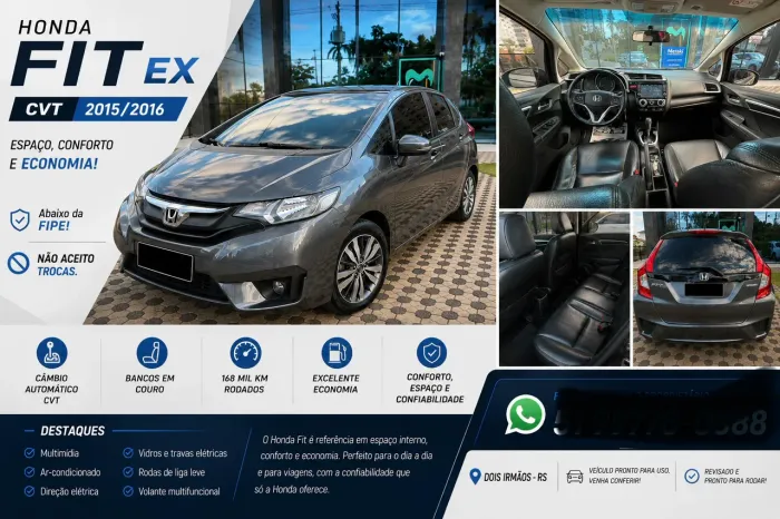 Honda Fit Ex/s/ex 1.5 Flex/flexone 16V 5P Aut. 2016