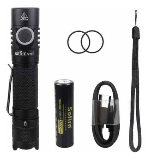 Lanterna Tática Sofirn Sc31t 2000lm Usb-c Com Bateria