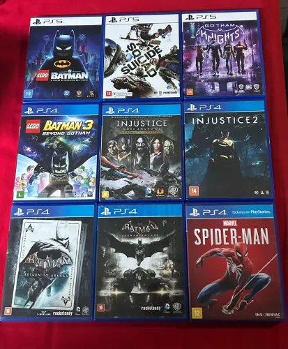 Batman Arkham & Lego, Gotham, Suicide Squad, Spiderman, Injustice