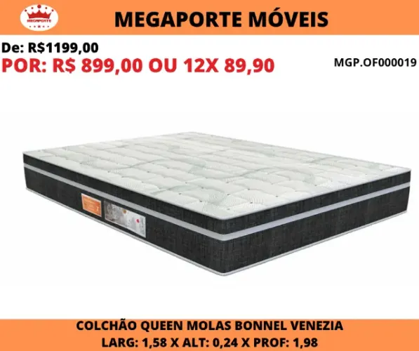 Colchão Molas Bonnel Venezia Queen Size