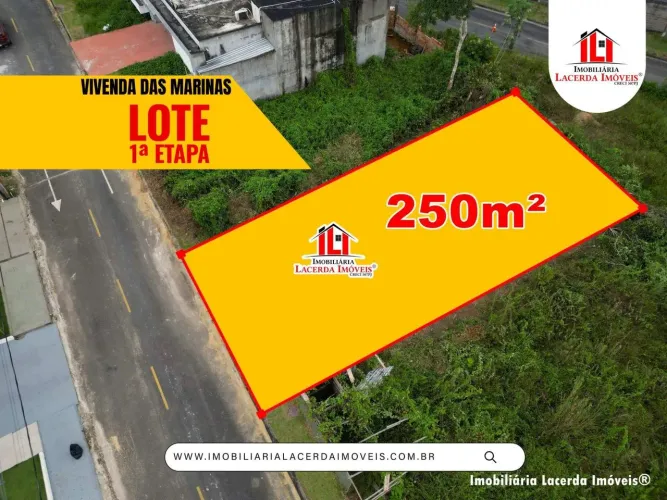 Vivenda das Marinas, Lote residencial com 250m², 1ª etapaá, limpo, com tipografia plana